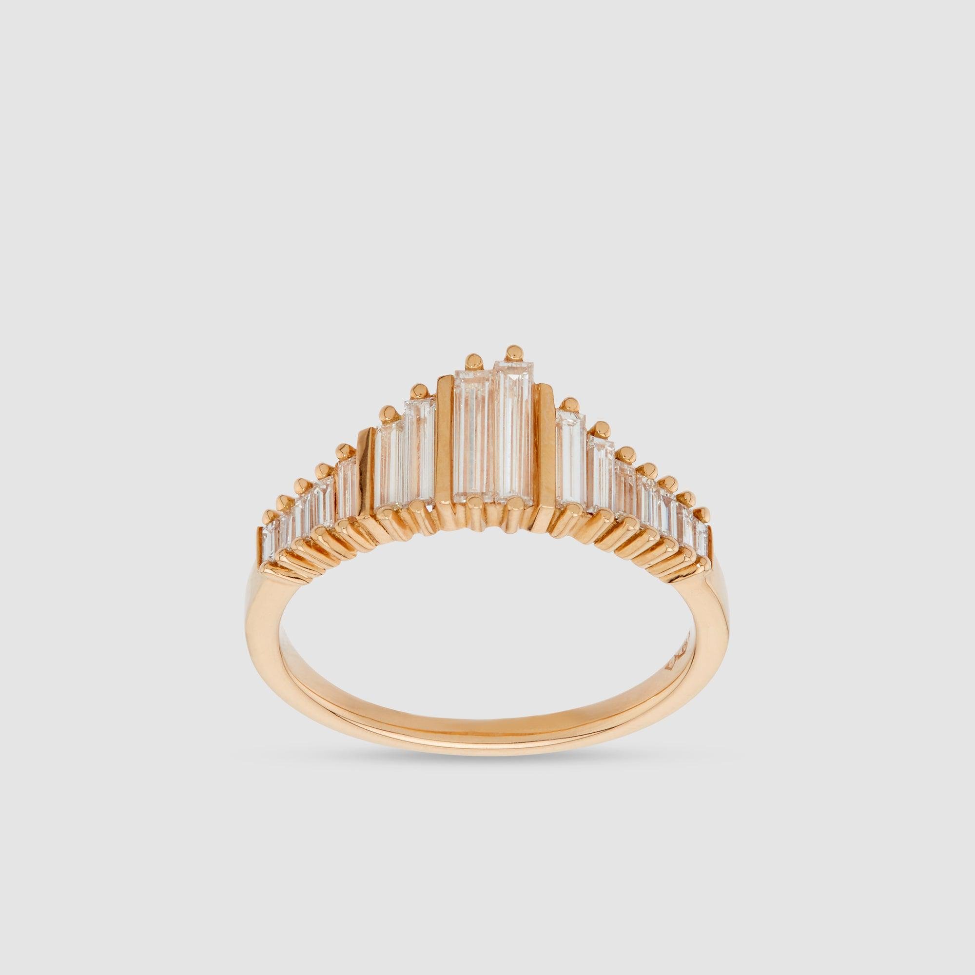 Artemer - Yellow Gold Needle Tiara Ring by ARTEMER