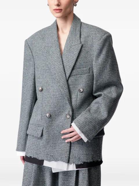 double-breasted tweed blazer by ARTICLE TEN