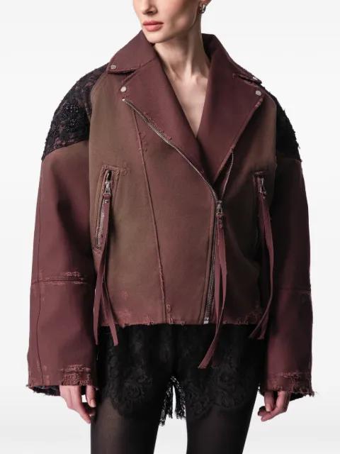 lace-panelling jacket by ARTICLE TEN
