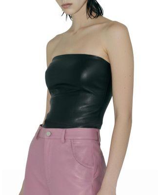 Cinematique Stretch Leather Bustier by AS BY DF