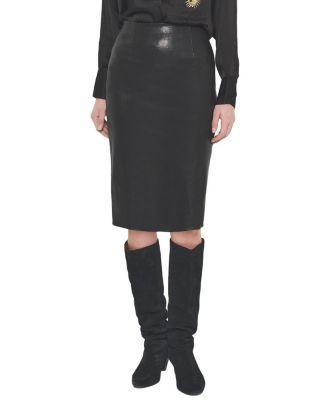 Claude Stretch Leather Skirt by AS BY DF