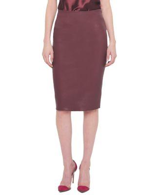 Claude Stretch Leather Skirt by AS BY DF