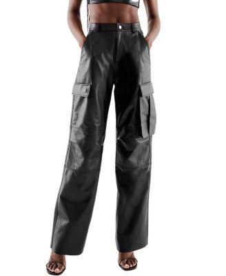 Cole Upcycled Leather Cargo Pants by AS BY DF
