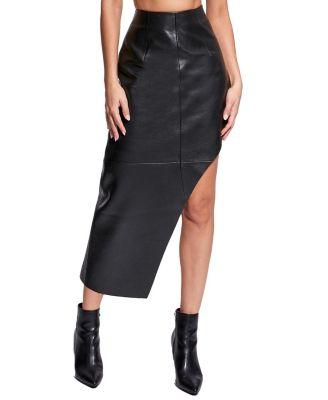 Fallon Recycled Leather Skirt by AS BY DF