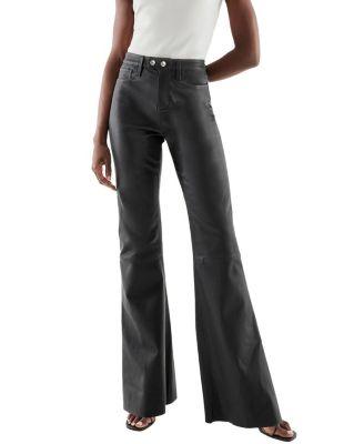 Robbie Stretch Leather Flares by AS BY DF