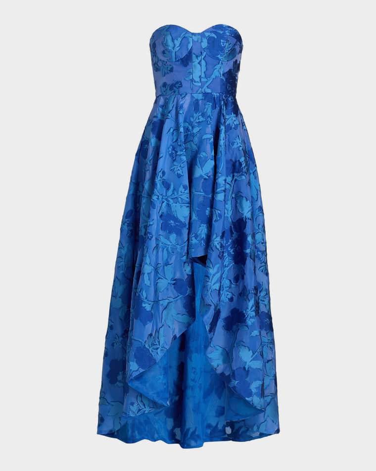 Celia Floral Jacquard Gown by AS IT MAY