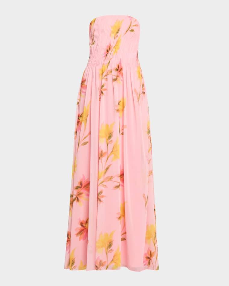 Emilia Strapless Woven Gown by AS IT MAY