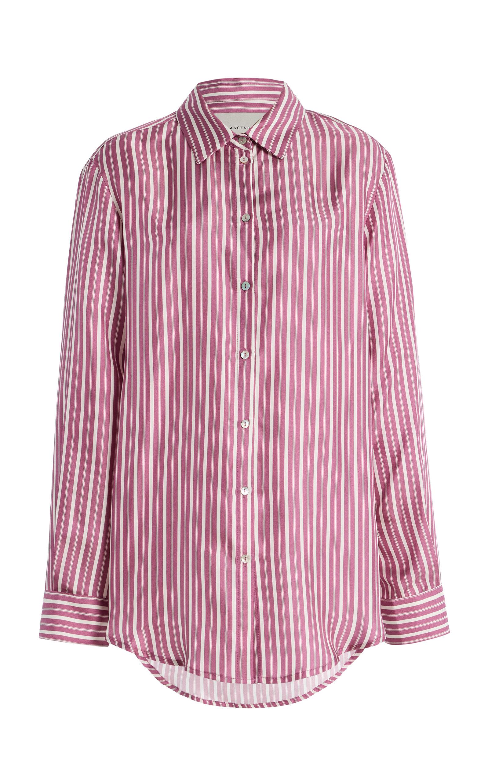 Asceno London Relaxed Striped Silk Shirt -oda Operandi by ASCENO