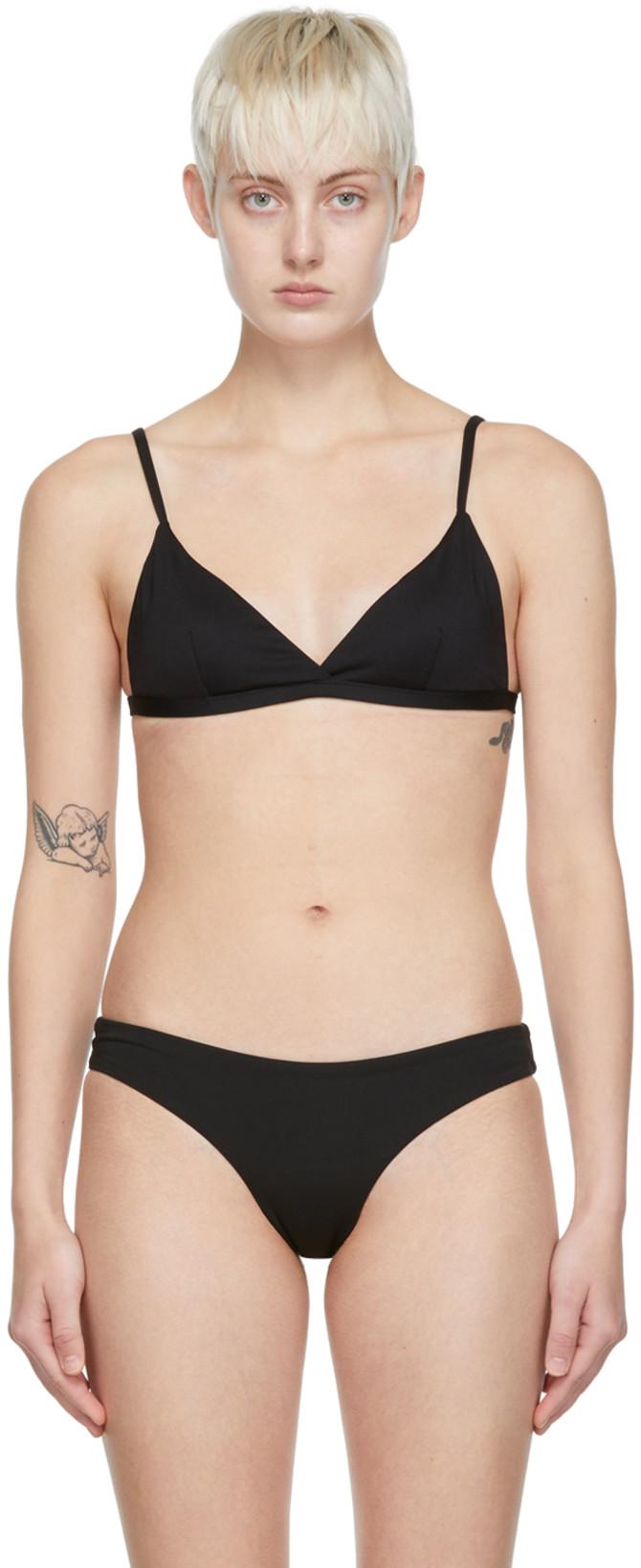 Black Genoa Bikini Top by ASCENO
