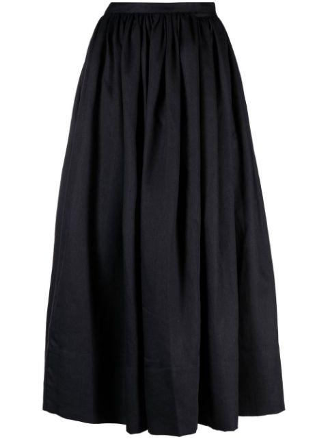 Coco full linen midi skirt by ASCENO