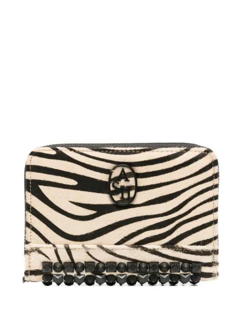 zebra-print studded wallet by ASH