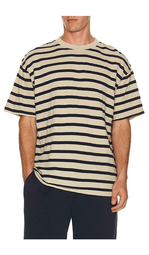 Asher Enzo Striped Tee in Cream by ASHER