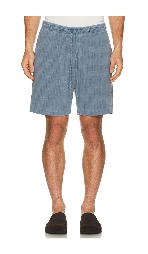 Asher Silas Waffle Short in Blue by ASHER