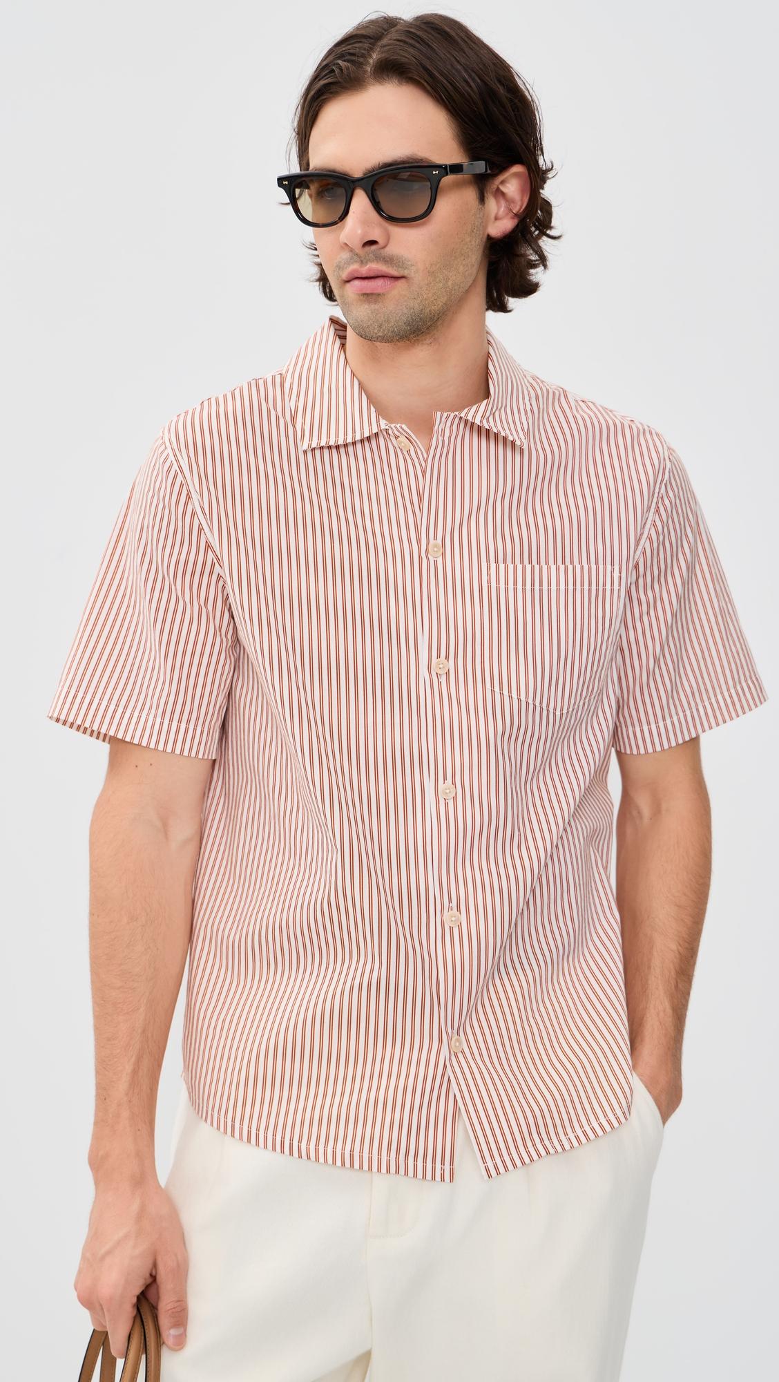 Rick Striped Camp Shirt by ASHER