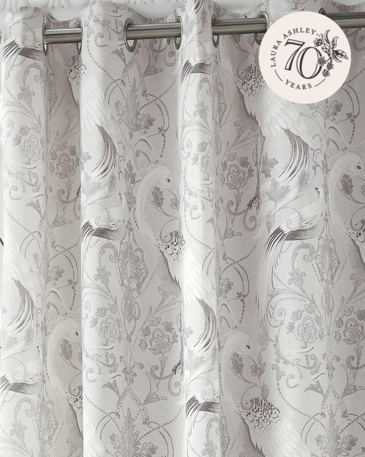 Tregaron Silver Grommet Ready Made Curtains by ASHLEY WILDE