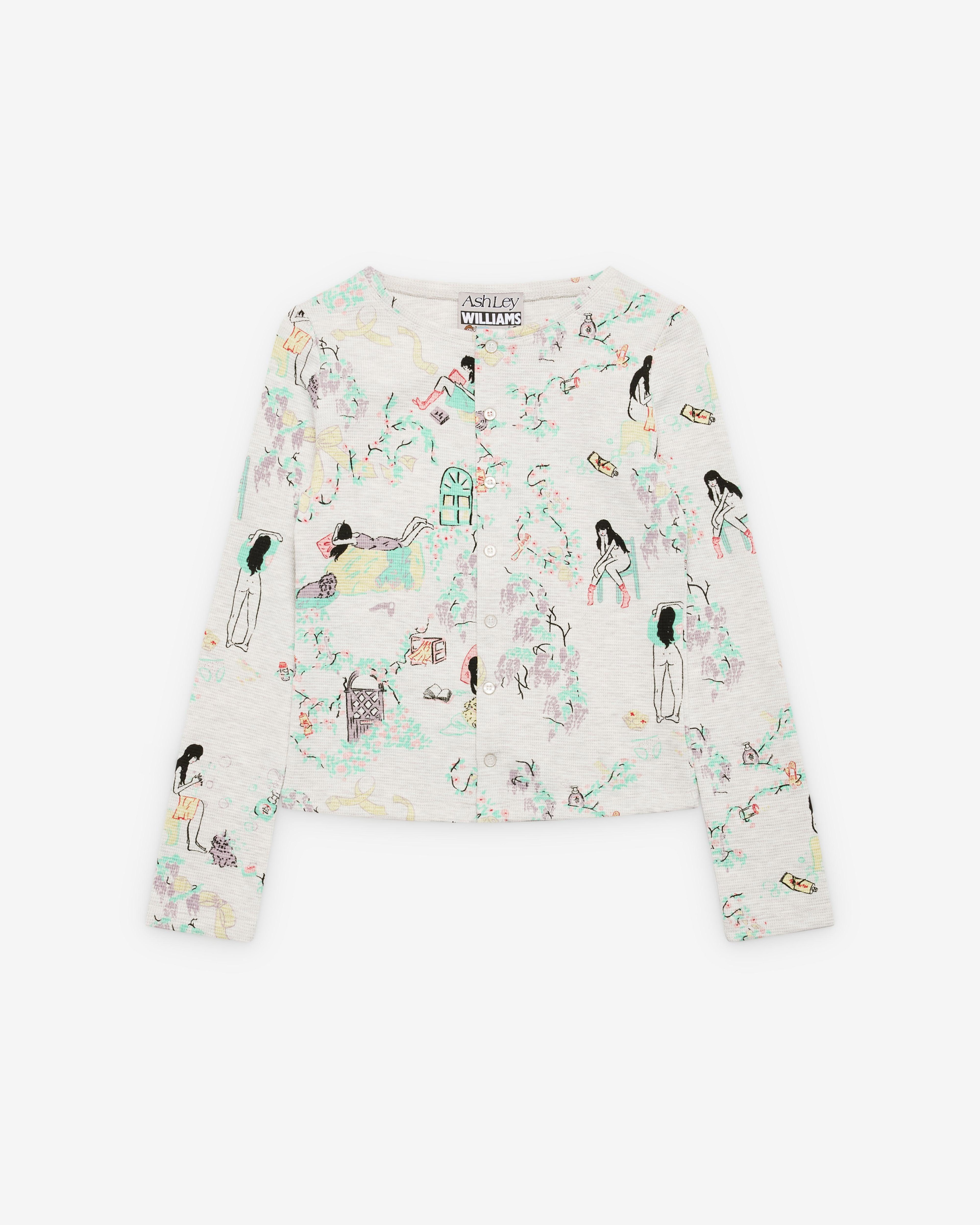 Ashley Williams - Women's Day In The Life Thermal Top - (Grey) by ASHLEY WILLIAMS