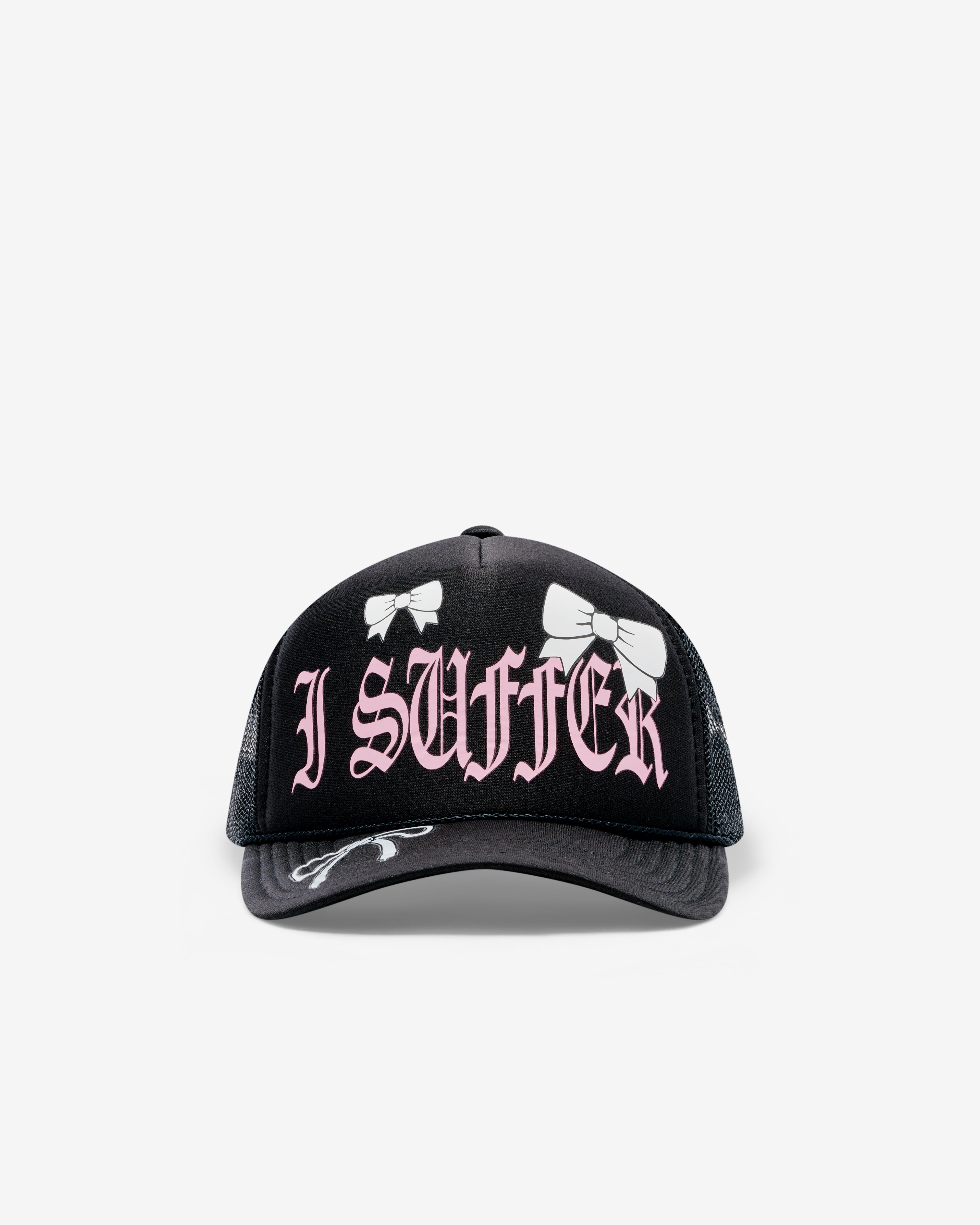 Ashley Williams - Women's I Suffer Trucker Cap - (Black/Pink