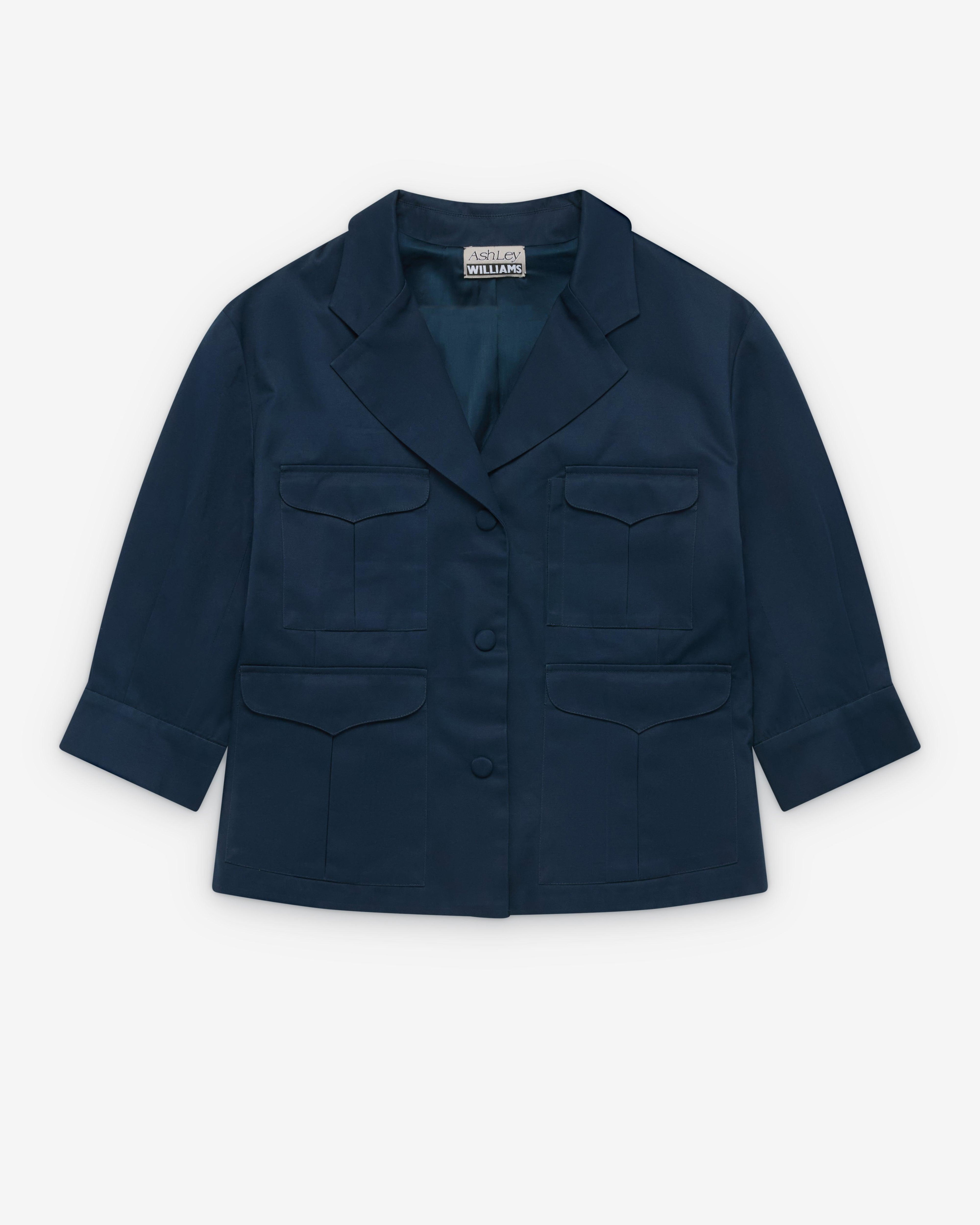 Ashley Williams - Women's Pen Pal Jacket - (Navy) by ASHLEY WILLIAMS
