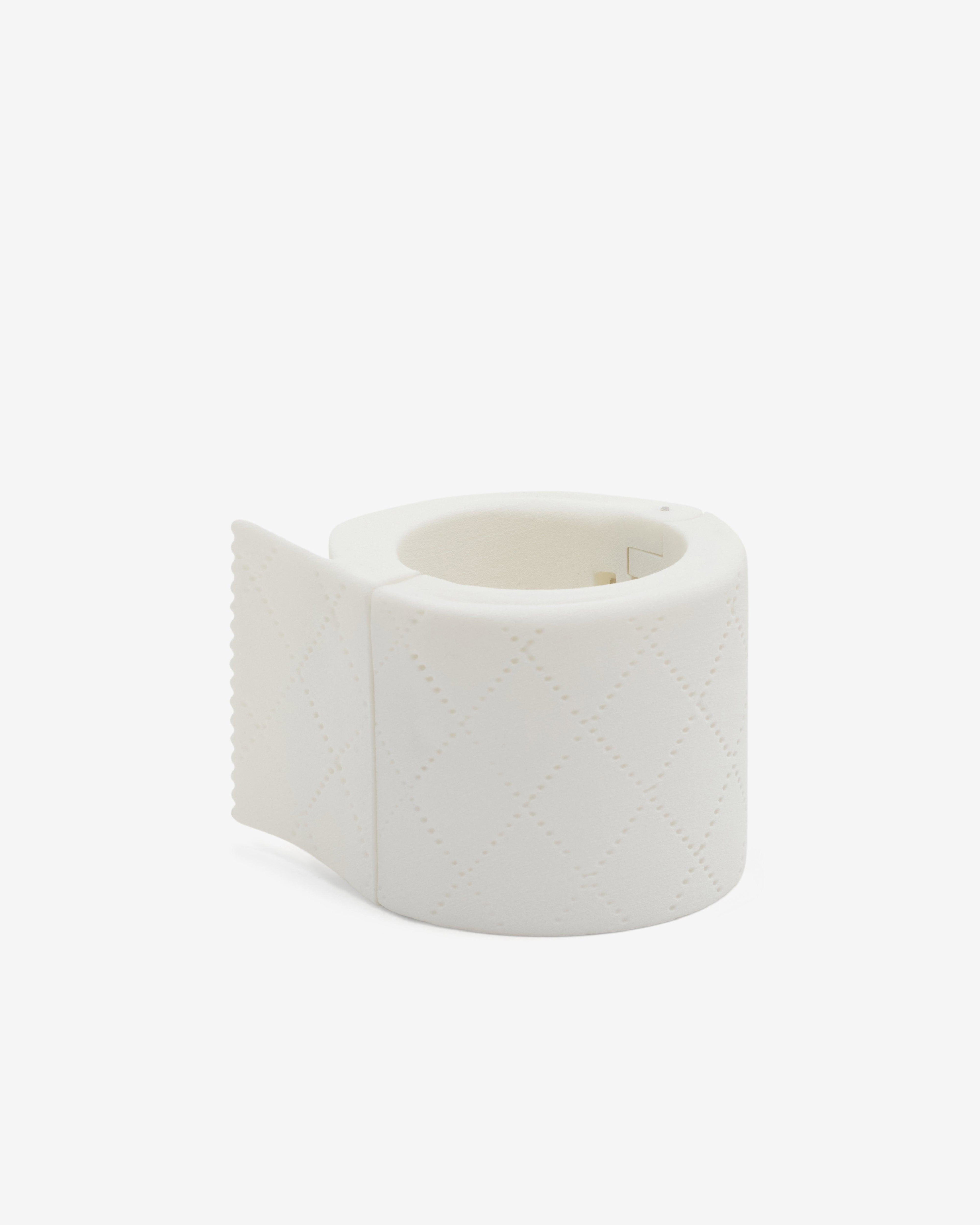 Ashley Williams - Women's Ribbed Paper Roll Bracelet - (White) by ASHLEY WILLIAMS