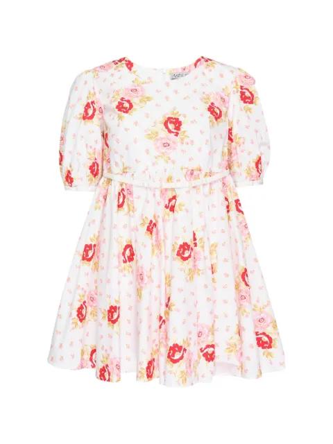 floral-print puff-sleeve dress by ASHLEY WILLIAMS