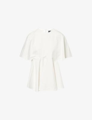 Zephy Cape-Sleeve Cotton-Blend Blouse by ASHLYN