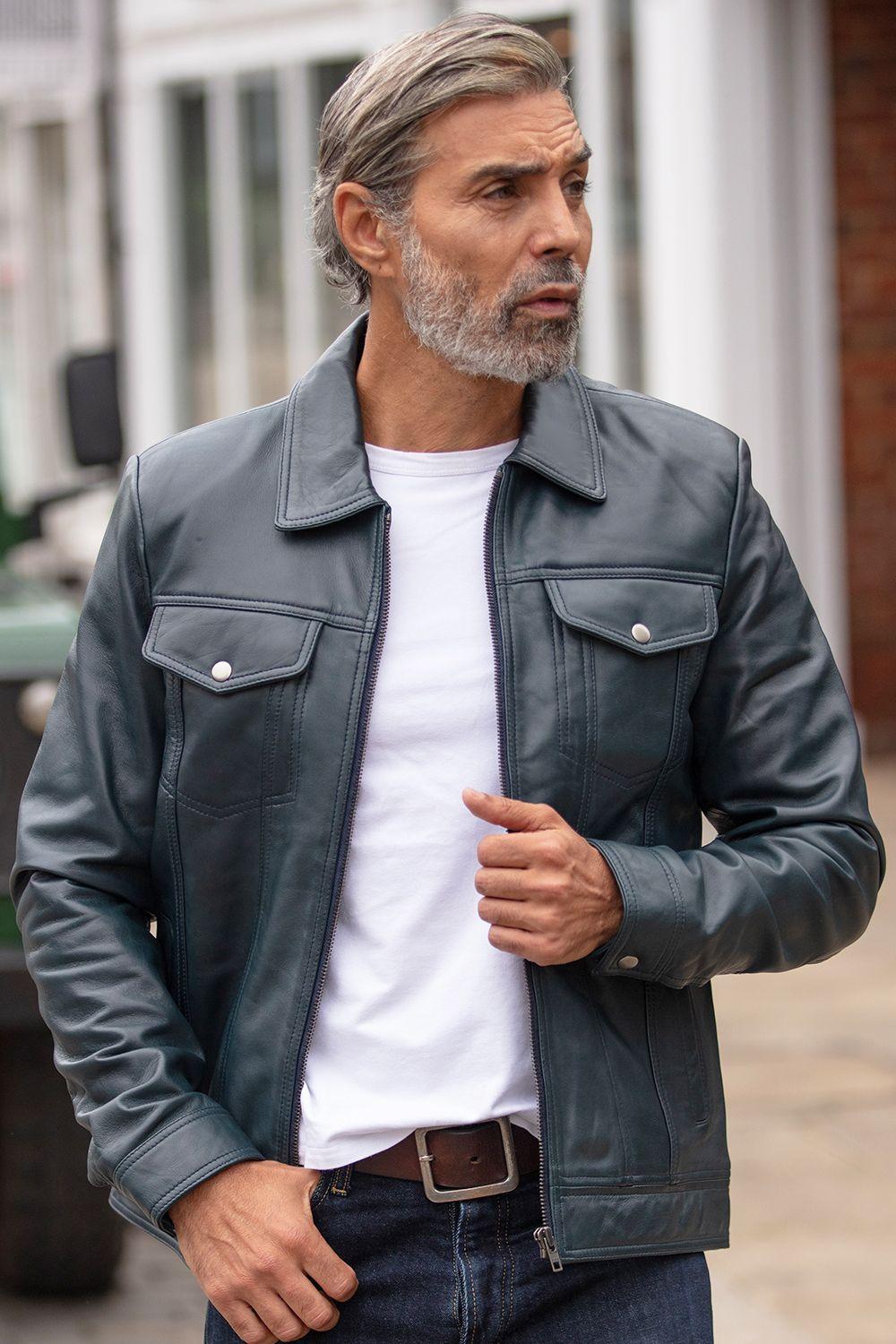'Becks' Real Leather Bomber Jacket by ASHWOOD LEATHER