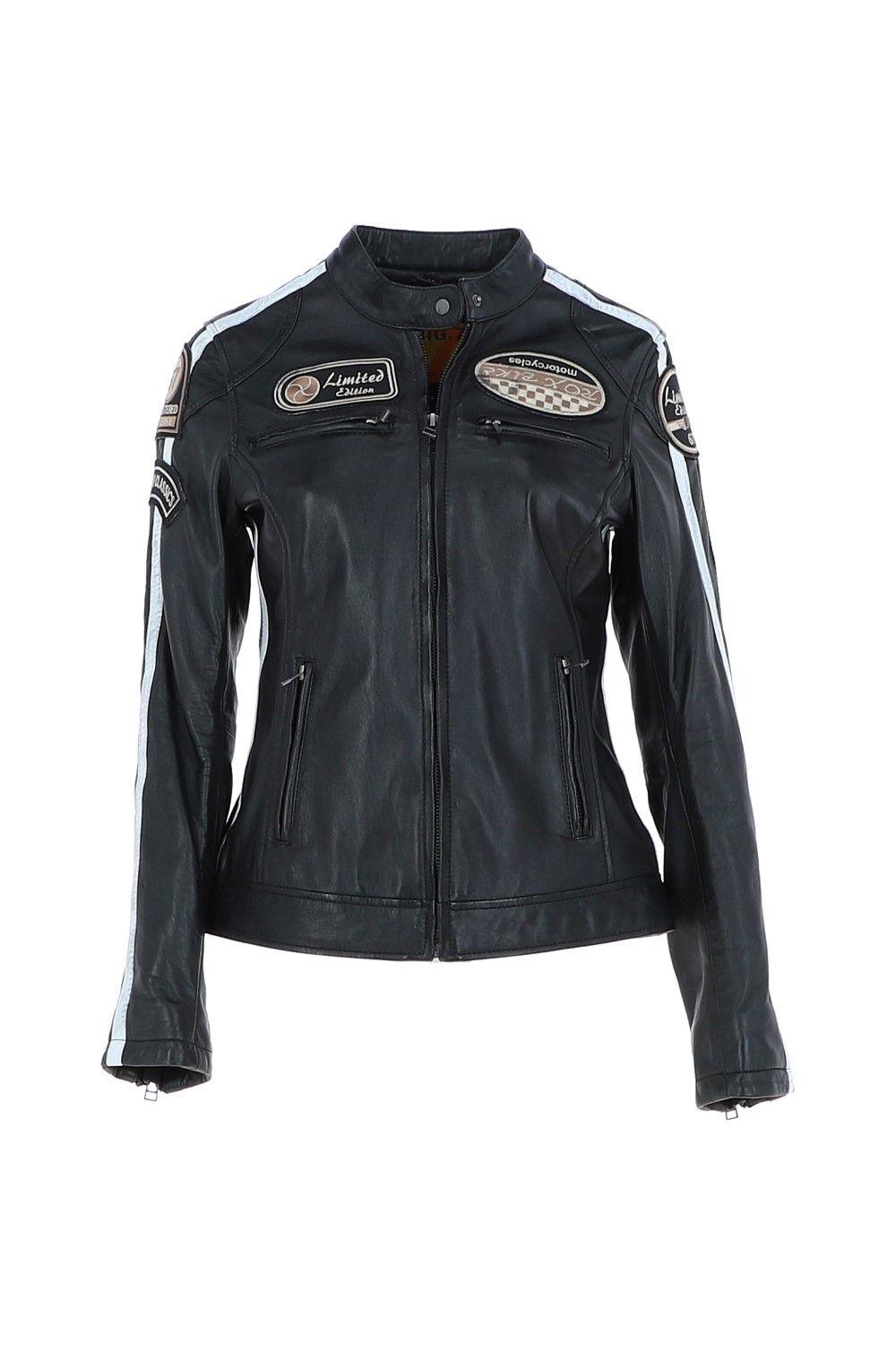 'Corsa' Real Leather Vintage Wash Racing Patch Details Jacket by ASHWOOD LEATHER