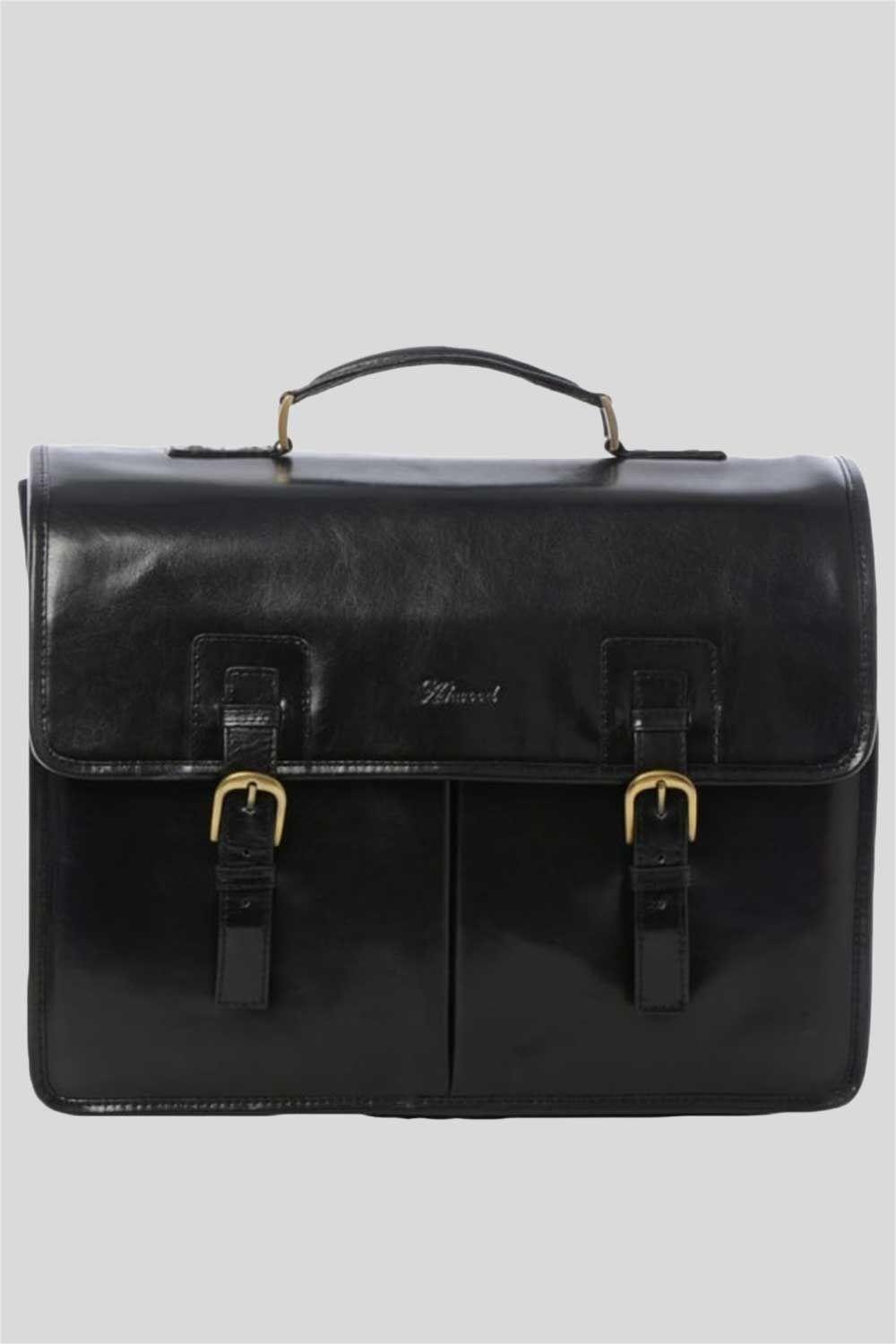 'Gareth' Triple Gusset Heavy Duty Real Leather Briefcase by ASHWOOD LEATHER