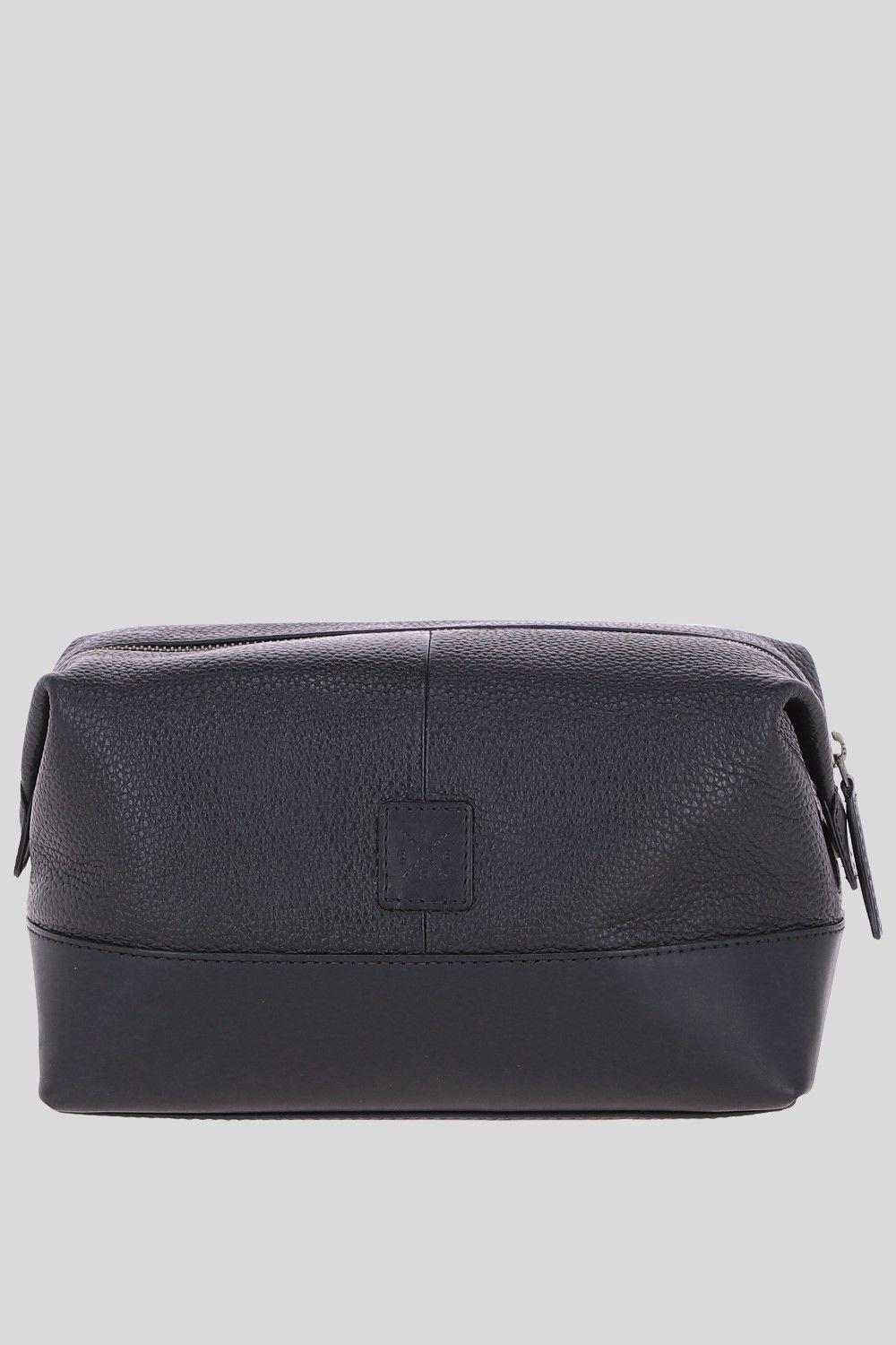 'Milo' Real Leather Washbag by ASHWOOD LEATHER