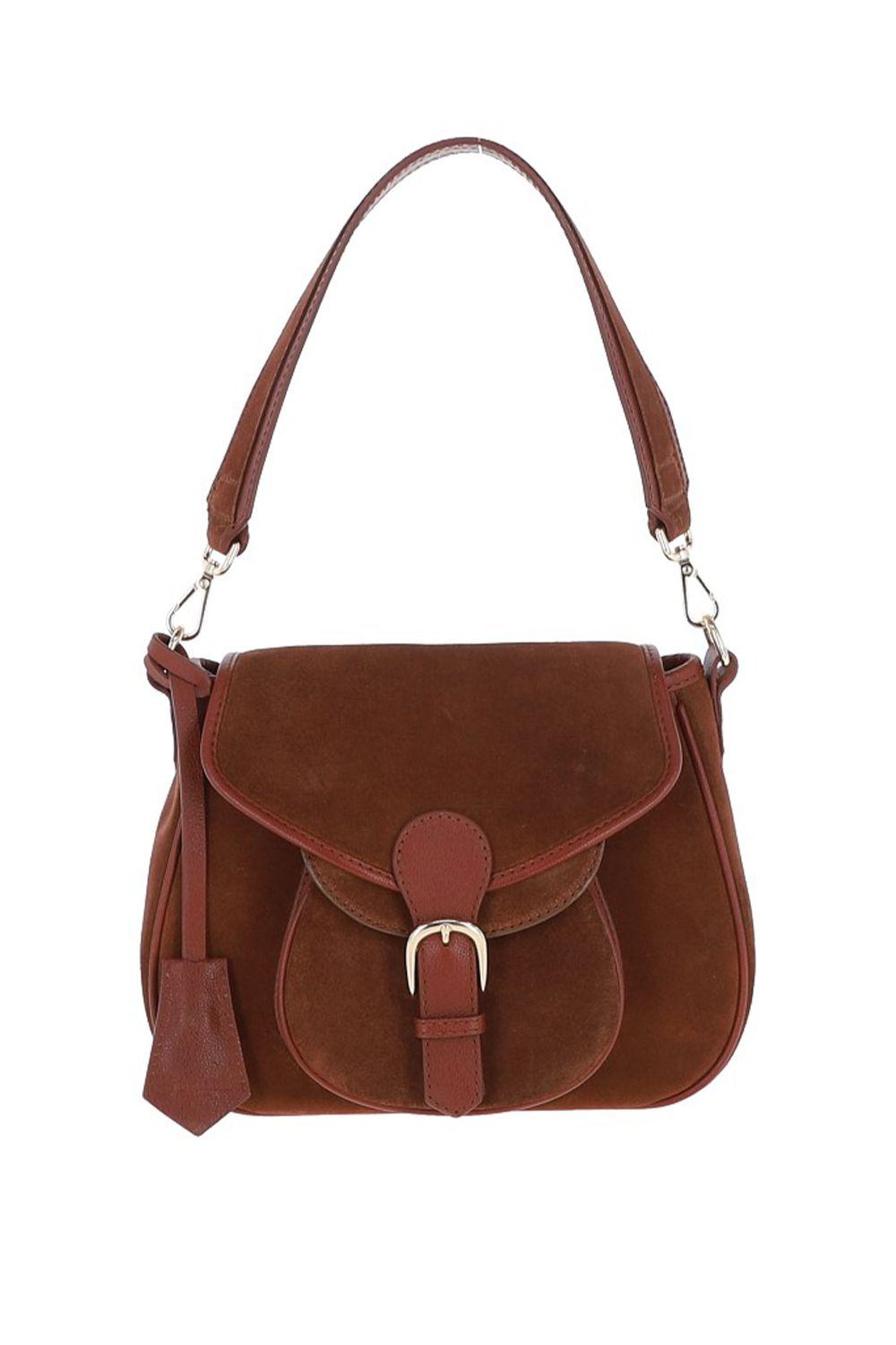 'Prestigio Puro' Soft Suede Leather Shoulder Crossbody Bag by ASHWOOD LEATHER