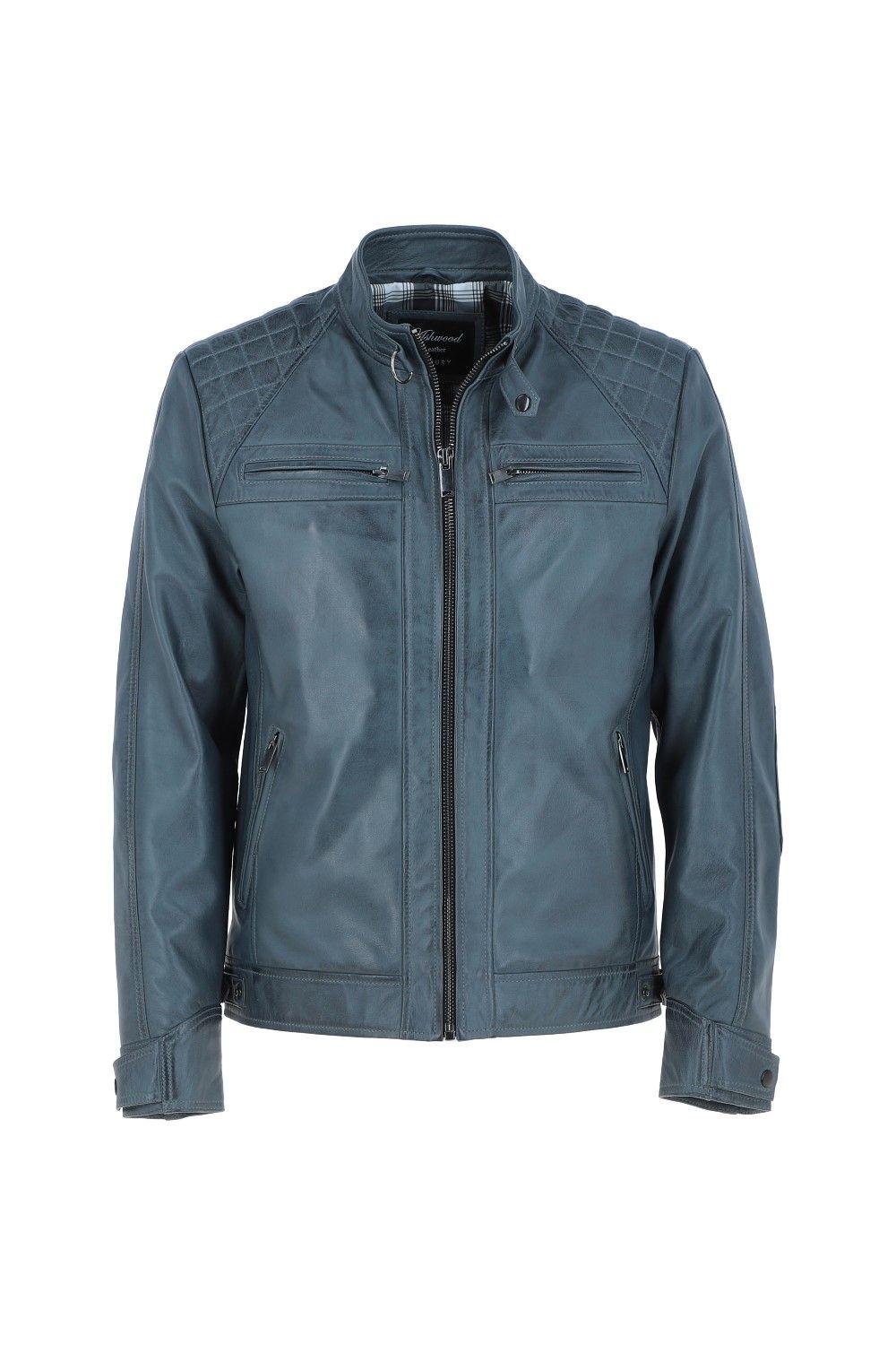 Real Leather Biker Jacket by ASHWOOD LEATHER