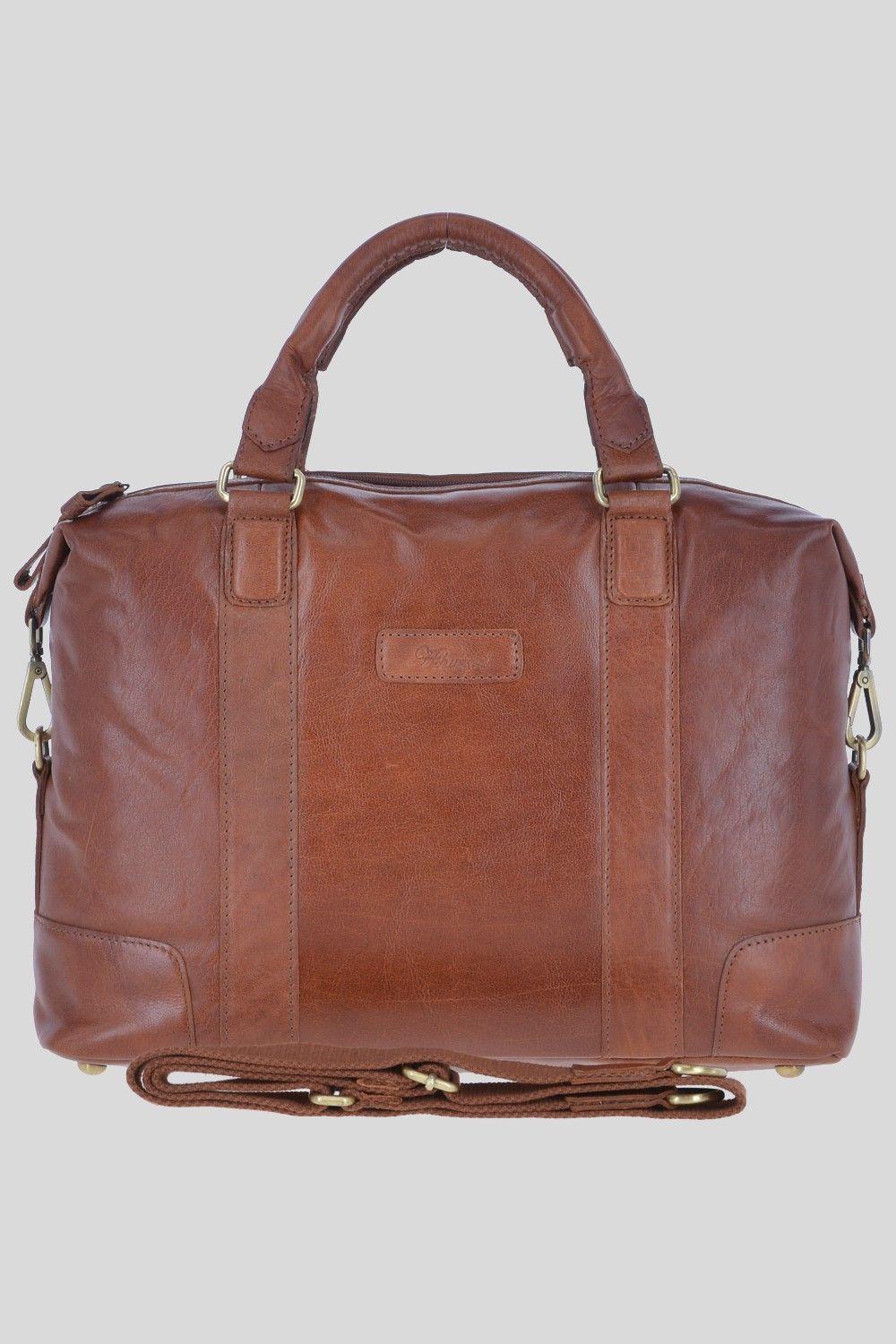 Real Leather Vintage Laptop Work Bag by ASHWOOD LEATHER