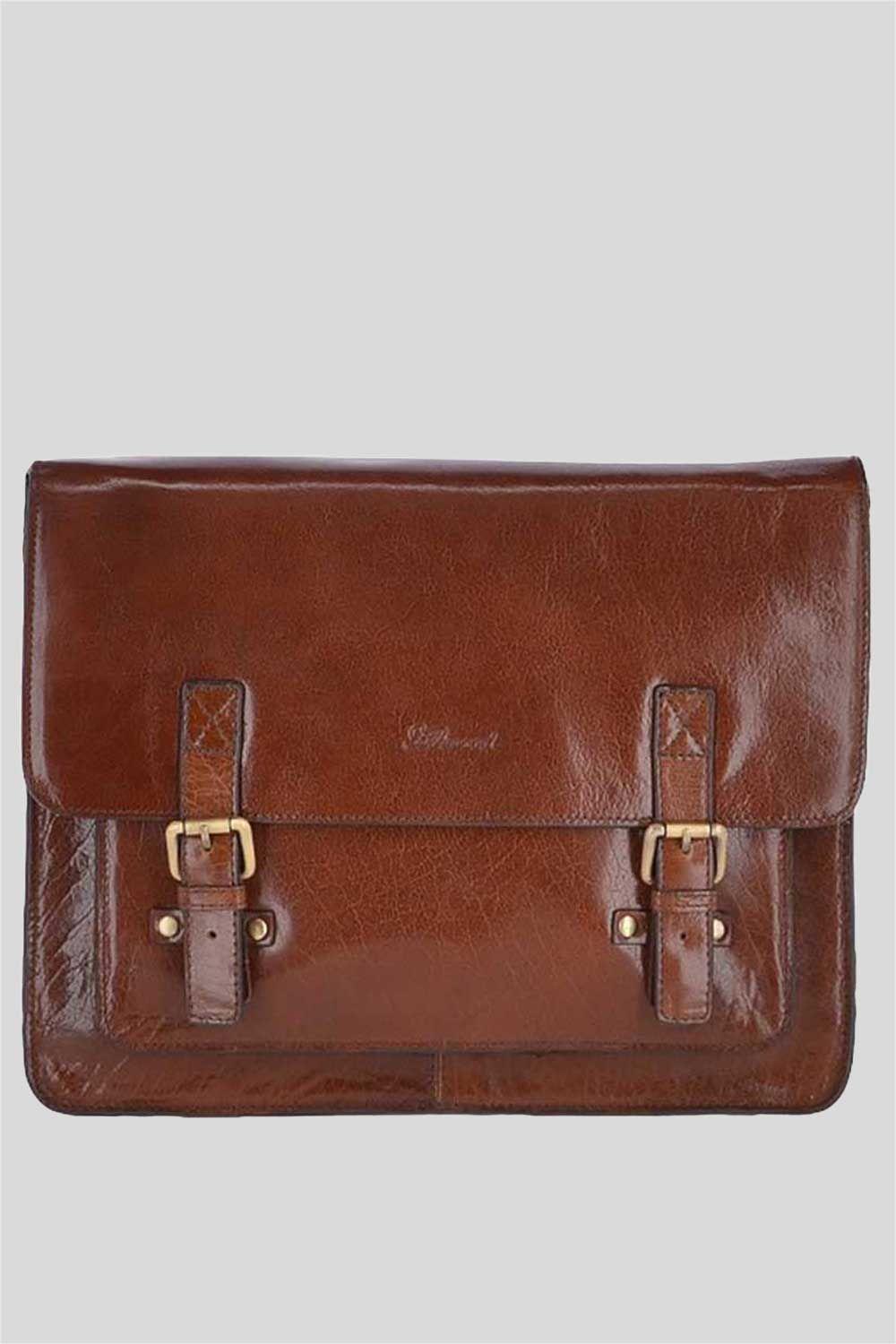 'Riccardo' Carry All Real Leather Messenger Bag by ASHWOOD LEATHER