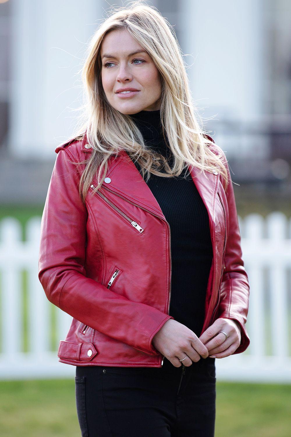 'Scarlett' Real Leather Biker Jacket by ASHWOOD LEATHER