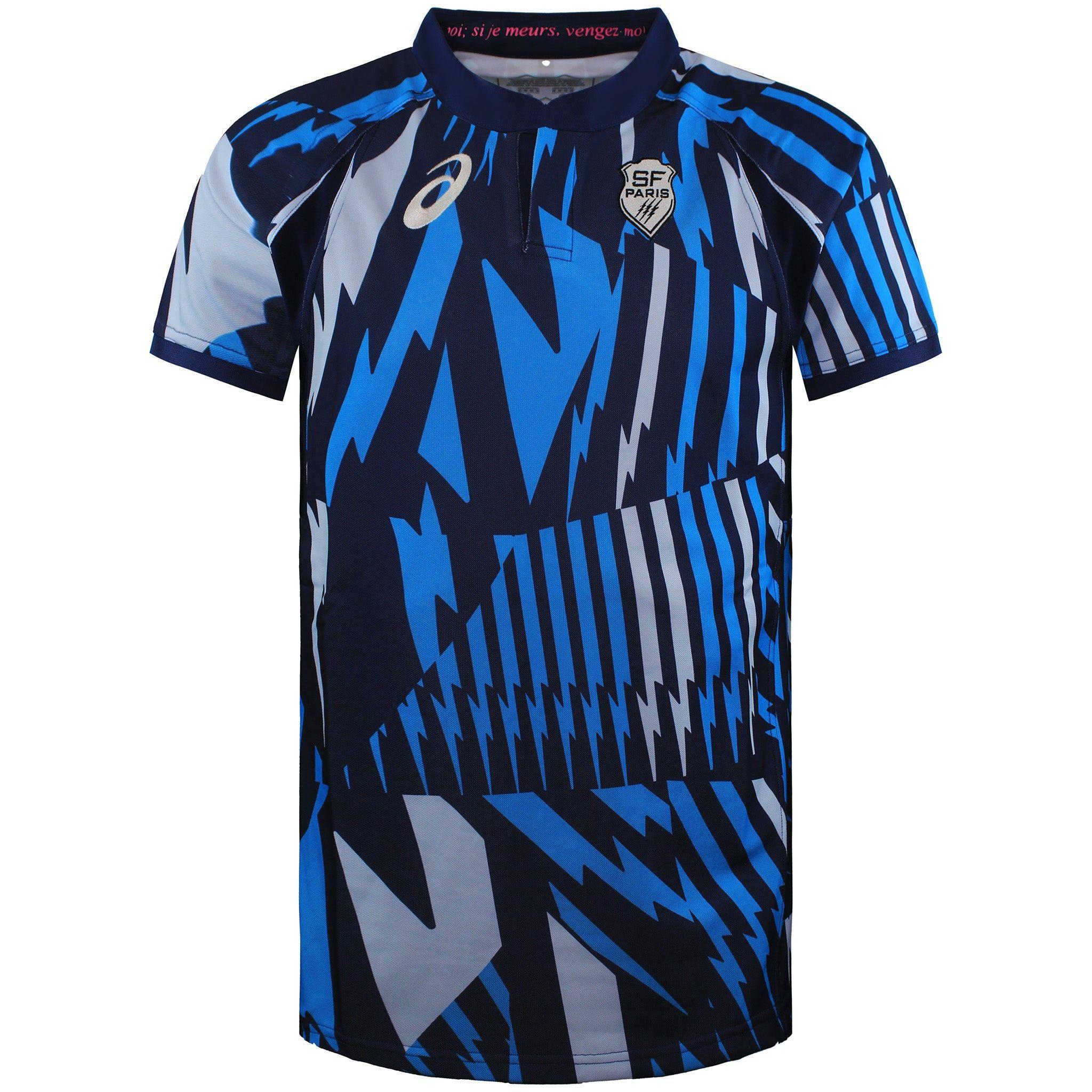 Stade Francais Replica  Navy Rugby Shirt by ASICS