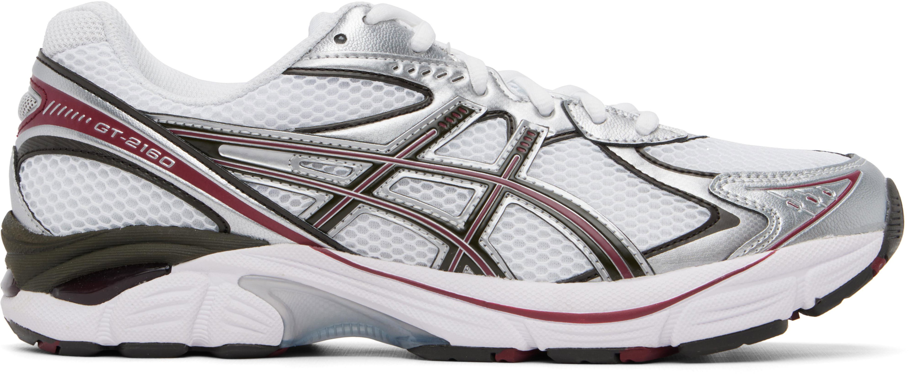 White & Burgundy GT-2160 Sneakers by ASICS