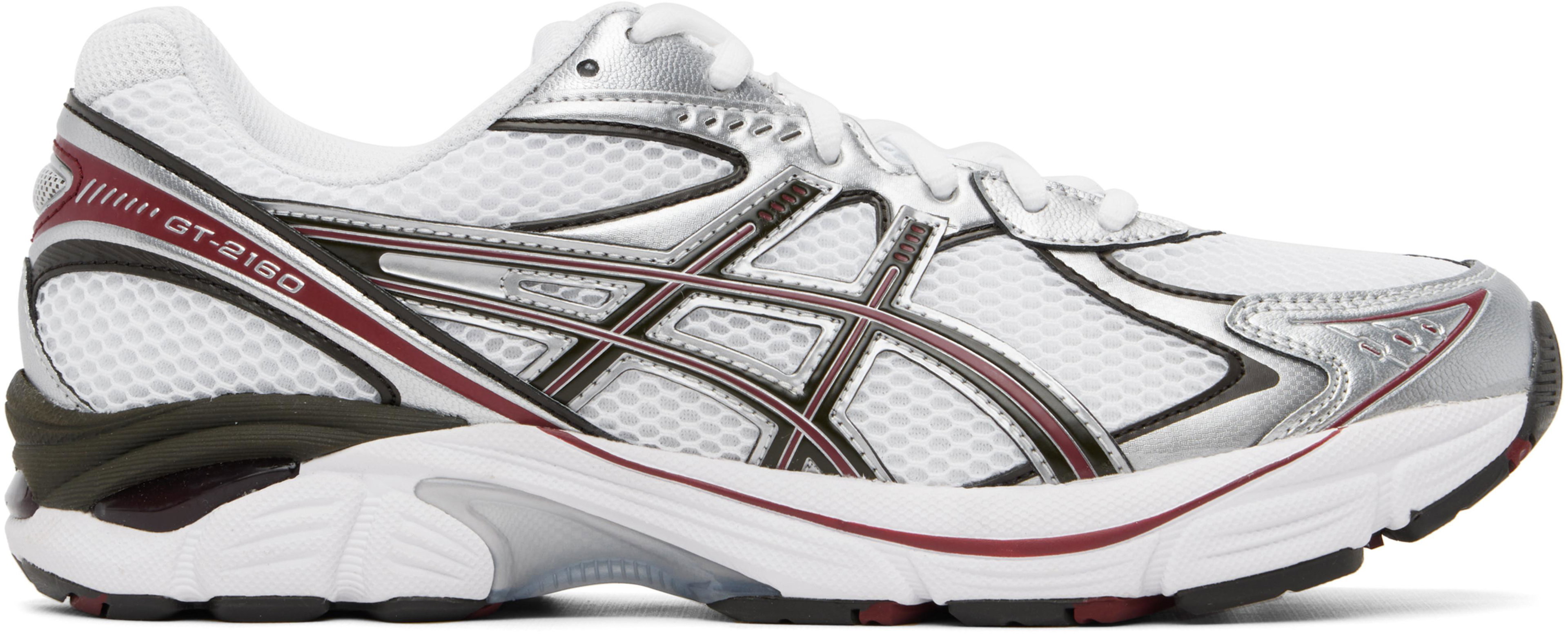 White & Burgundy GT-2160 Sneakers by ASICS