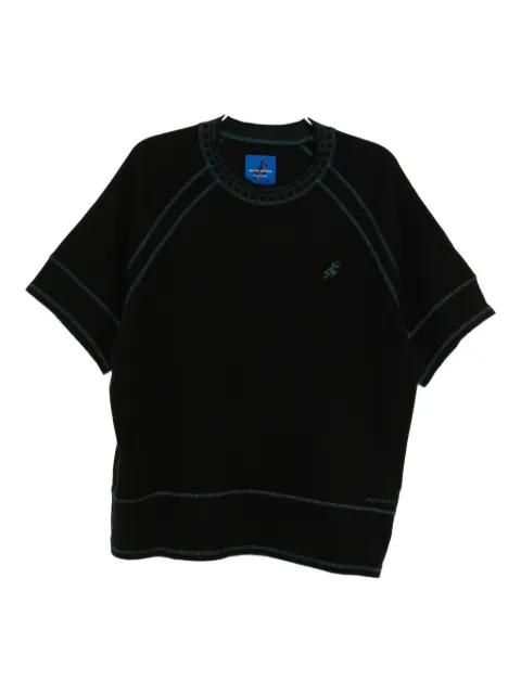 slogan-embroidered T-shirt by ASICS