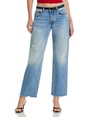 Crop High Rise Wide Leg Jeans in Trestles by ASKK NY