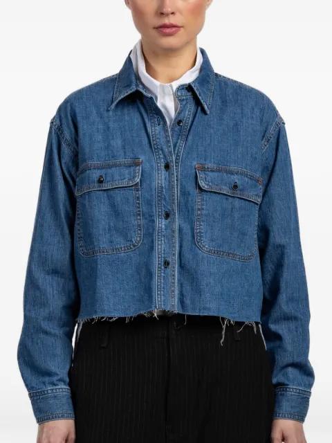 Crosby houndstooth panel cropped shirt by ASKK NY