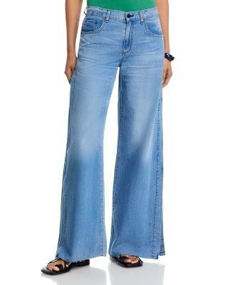 Longboarder Mid Rise Wide Leg Jeans in Blondie by ASKK NY