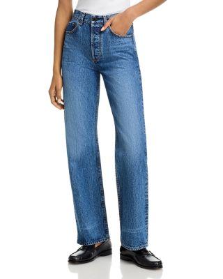 Rosebowl High Rise Straight Jeans in Port by ASKK NY