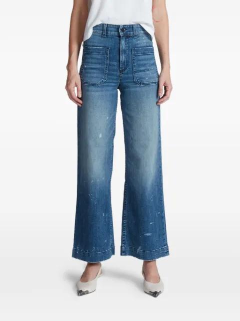 paint-splatter patch-pocket jeans by ASKK NY
