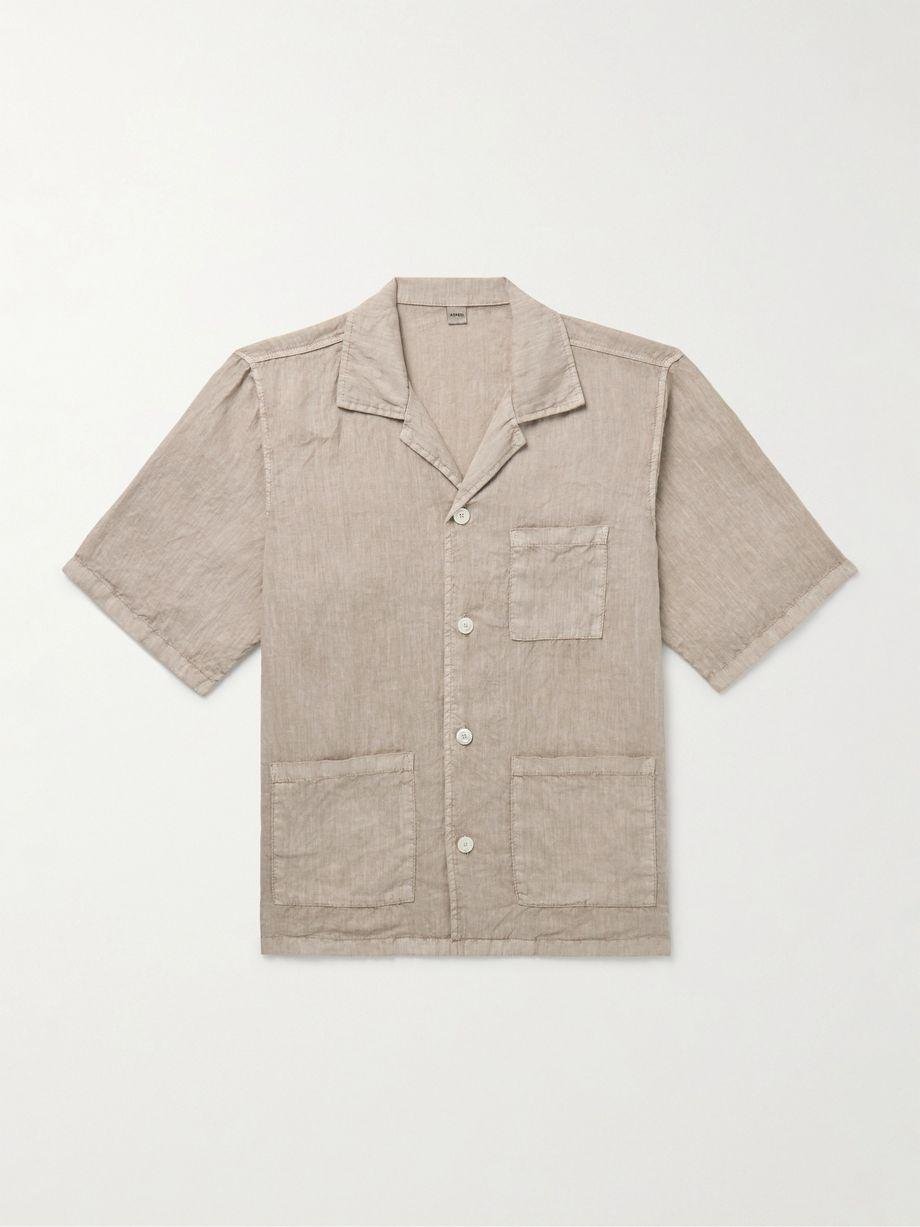 Camp-Collar Linen Shirt by ASPESI