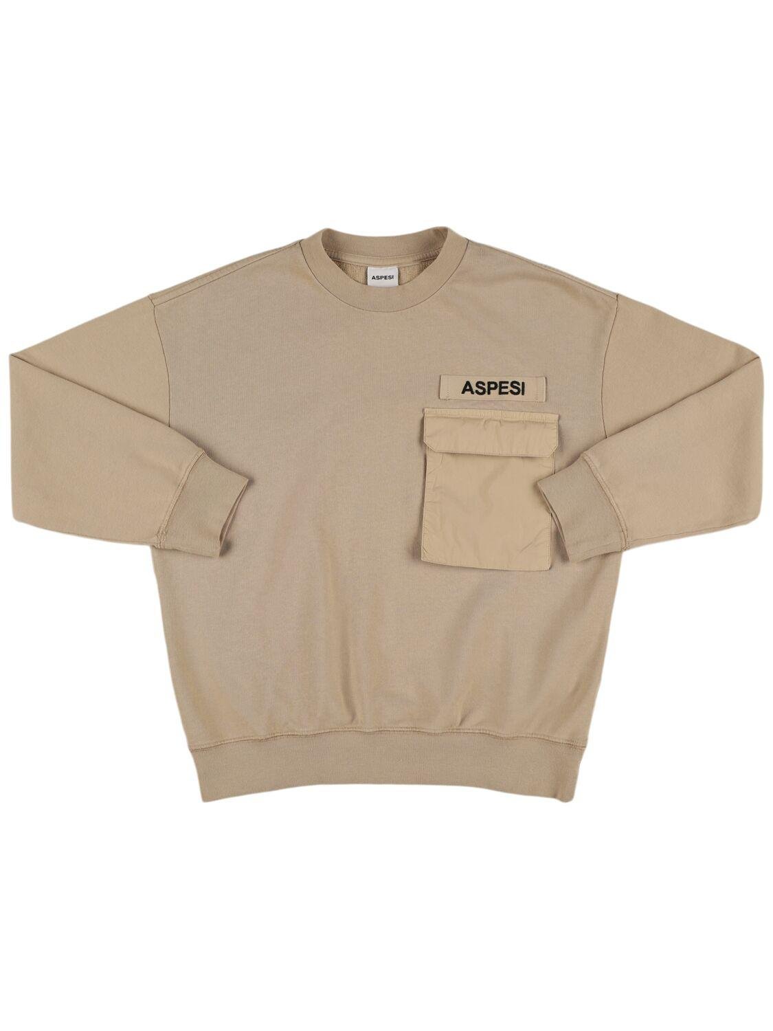 Cotton Sweatshirt W/ Pocket by ASPESI