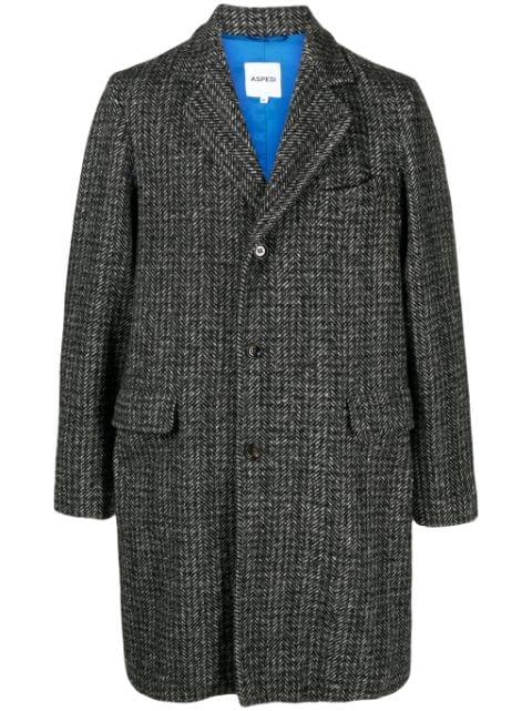 Franz single-breasted bouclé coat by ASPESI