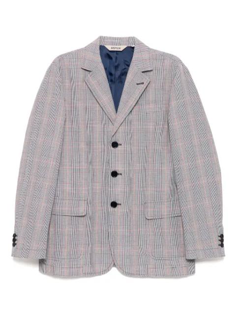 Glen-plaid blazer by ASPESI