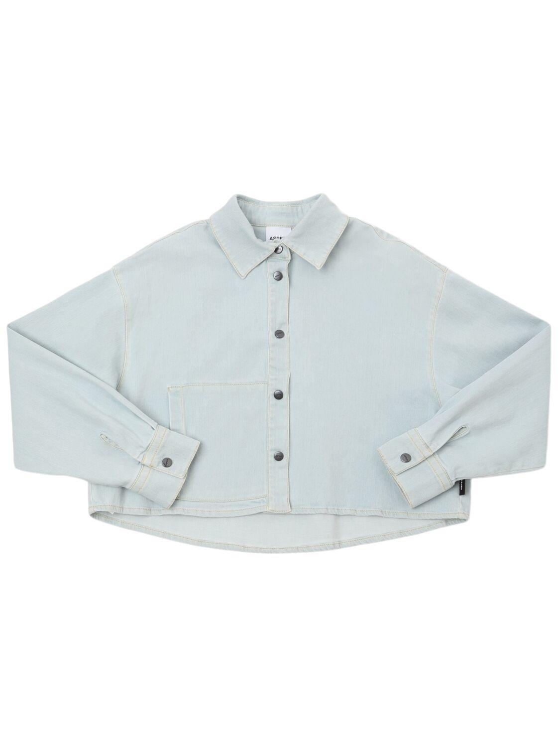 Stretch Cotton Chambray Crop Shirt by ASPESI