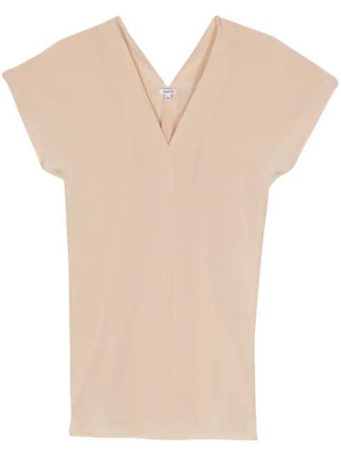 V-neck crepe silk blouse by ASPESI