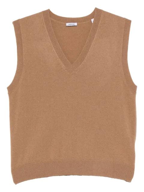 V-neck sleeveless sweater by ASPESI